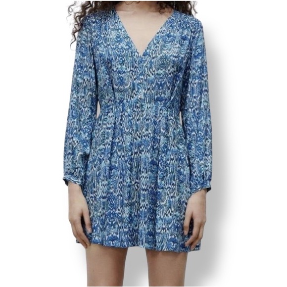 Zara Dresses & Skirts - Zara animal print mini dress long sleeves- New with tags